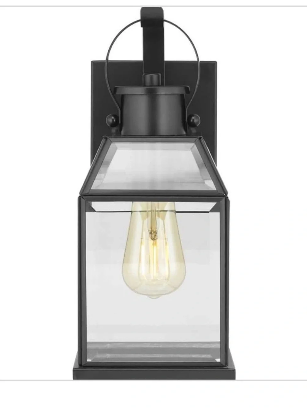 New Progress Lighting Canton Heights Outdoor Wall Lantern Sconce - Matte Black